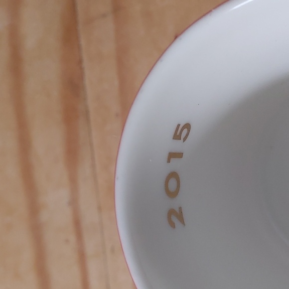 2015 Starbucks Mini 3oz Red Mug, Demi Espresso Cup, Green Mermaid Logo, Xmas - Picture 3 of 3